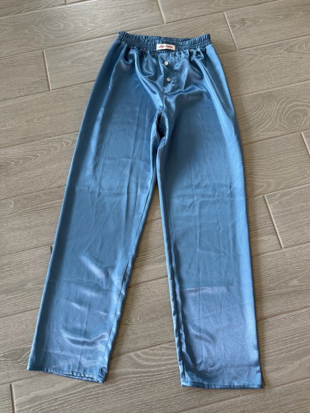 HAND OVER Ex-Boyfriend Light Blue Satin Pants Size XS VGUC